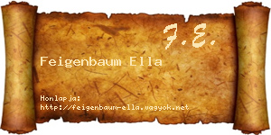 Feigenbaum Ella névjegykártya